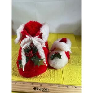 Vintage Santa Christmas Shoes Stockings RARE Large and Small